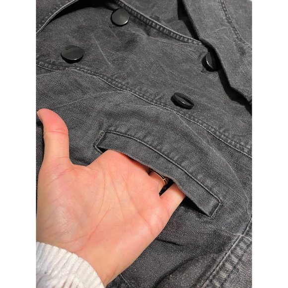Talbots Size 14 Womens Black Denim Jean Jacket #U-4-10 - Picture 8 of 9